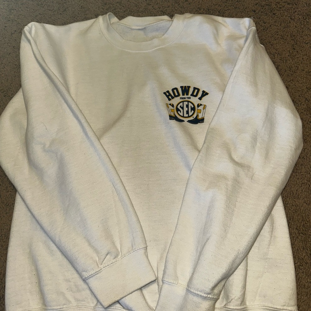 White Howdy SEC Men's Sweater